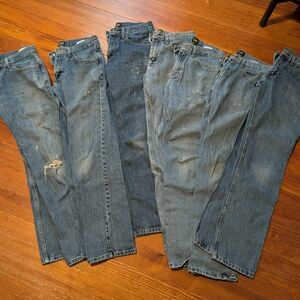 Lot of 7 Pairs of Men's Regular Lee fit Jeans 30 x 32